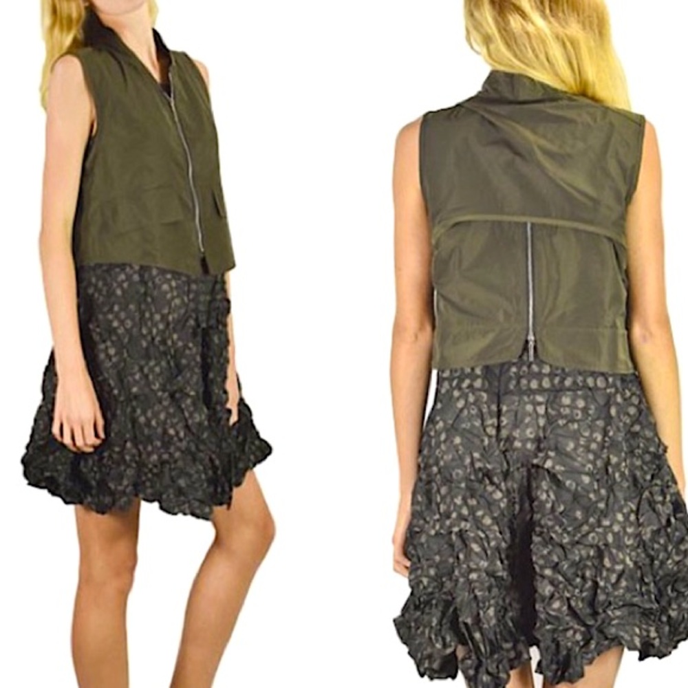 Sun Kim Toronto Front and Back Zip Utility Vest Size: XS